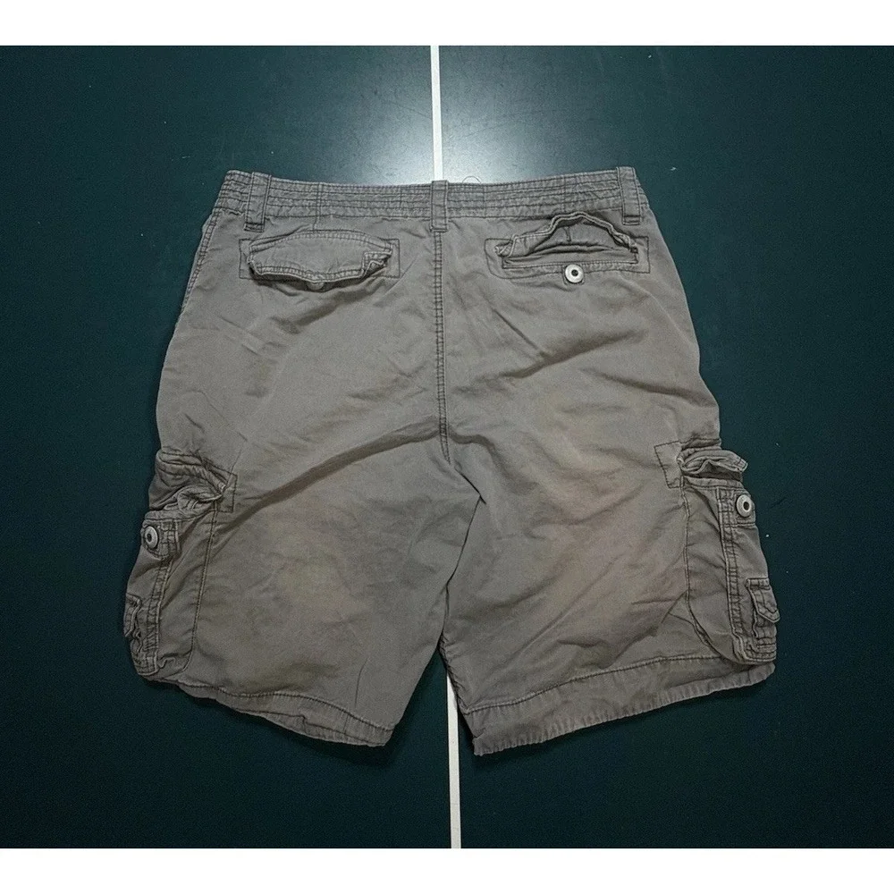 Vintage Aeropostale Cargo Shorts Men's 36 Sun Faded Gray‎ Y2K Baggy Skater